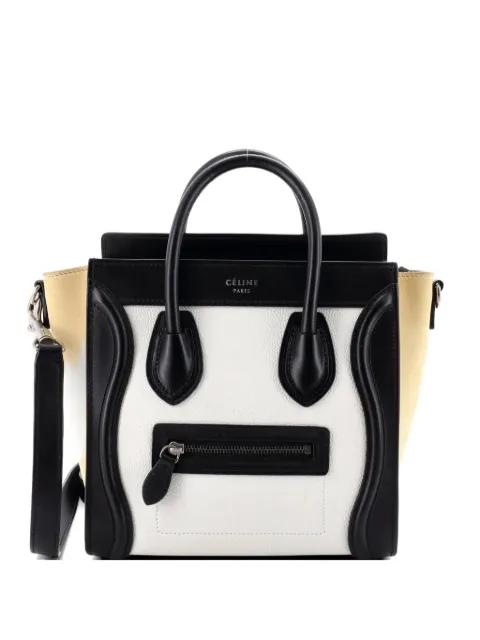 Tricolor Luggage Bag Leather Nano crossbody bag by CELINE 