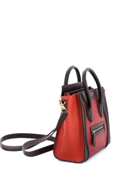 Tricolor Luggage Bag Leather Nano crossbody bag by CELINE 