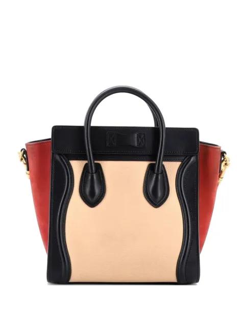 Tricolor Luggage Bag Leather Nano crossbody bag by CELINE 
