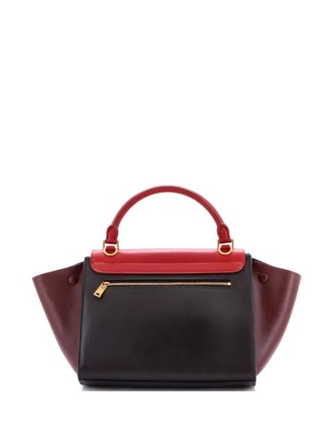 Tricolor Trapeze Bag Leather Large satchel by CELINE 