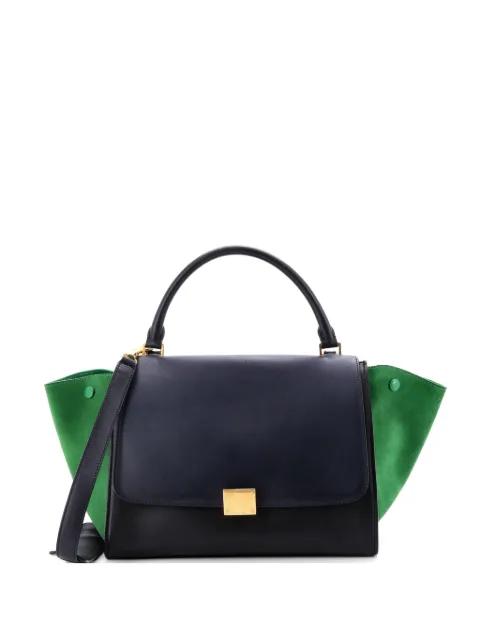 Tricolor Trapeze Bag Leather Medium satchel by CELINE 