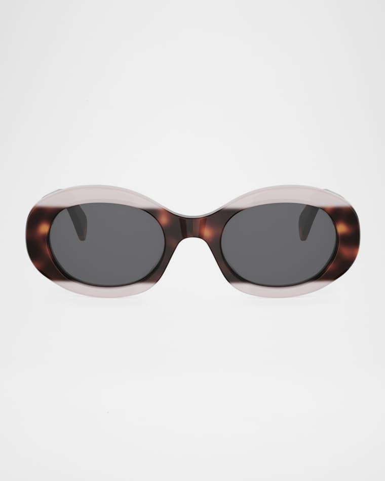 Triomphe 01 Oval Acetate Sunglasses by CELINE
