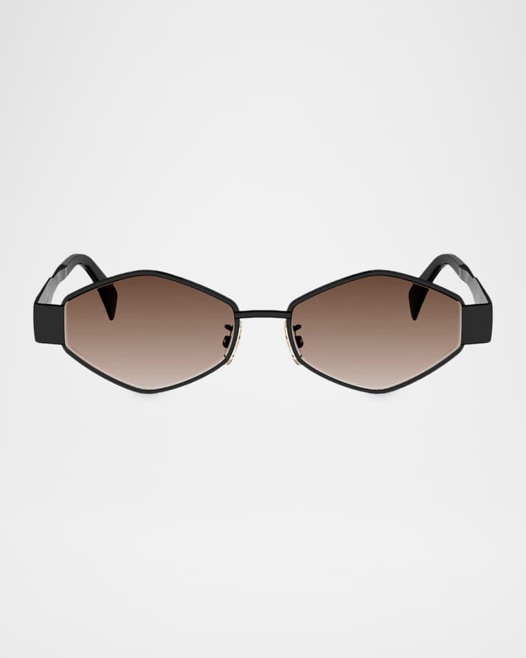 Triomphe 52mm Metal Geometric Sunglasses by CELINE