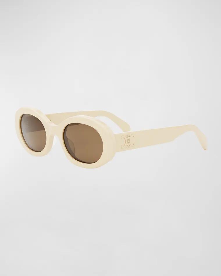 Triomphe Acetate Oval Sunglasses by CELINE