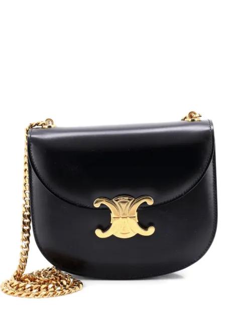 Triomphe Besace Clea Chain Flap Bag Leather shoulder bag by CELINE 