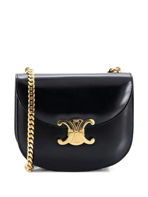 Triomphe Besace Clea Chain Flap Bag Leather shoulder bag by CELINE 