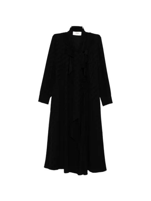 Triomphe Jacquard Silk Wrap Midi Dress by CELINE 