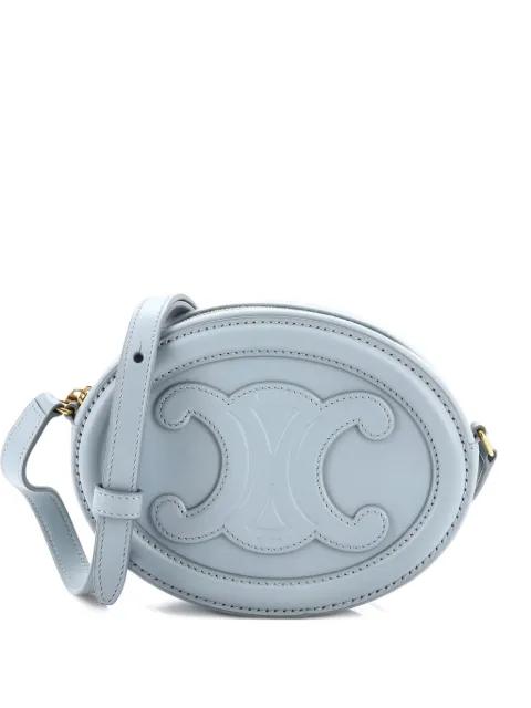 Triomphe Oval Leather Mini crossbody bag by CELINE 
