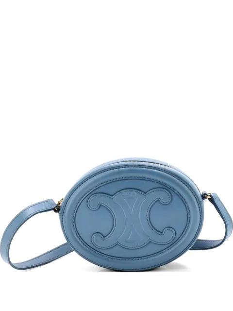 Triomphe Oval Leather Mini crossbody bag by CELINE 