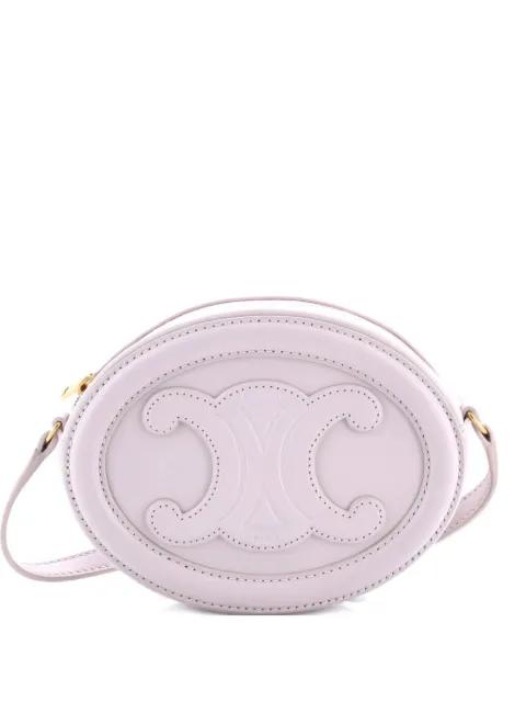 Triomphe Oval Leather Mini crossbody bag by CELINE 