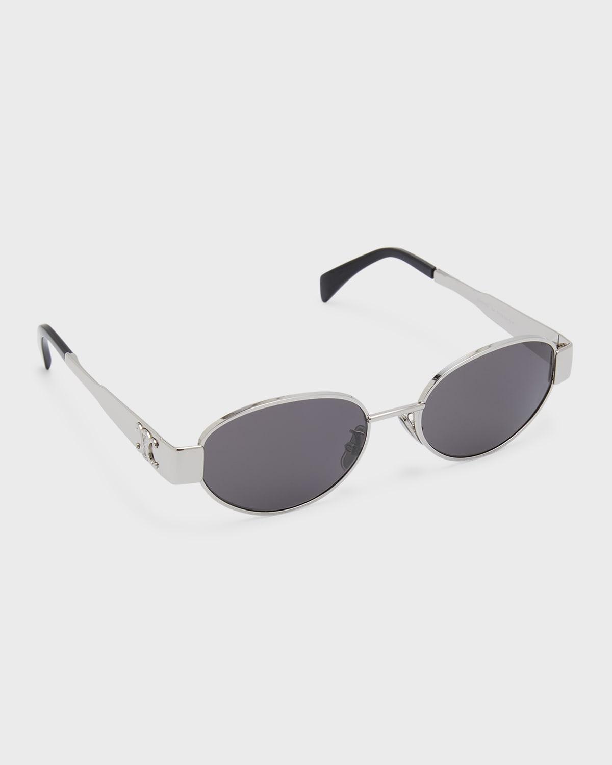 Triomphe Oval Metal Sunglasses by CELINE