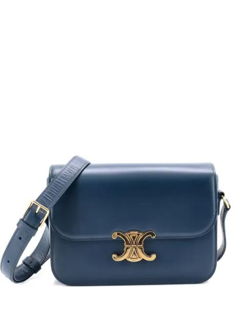 Triomphe Shoulder Bag Smooth Calfskin Medium crossbody bag by CELINE 