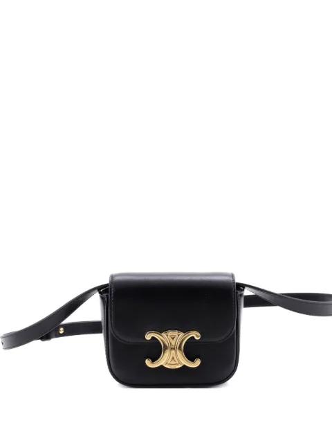 Triomphe Shoulder Bag Smooth Calfskin Mini crossbody bag by CELINE 