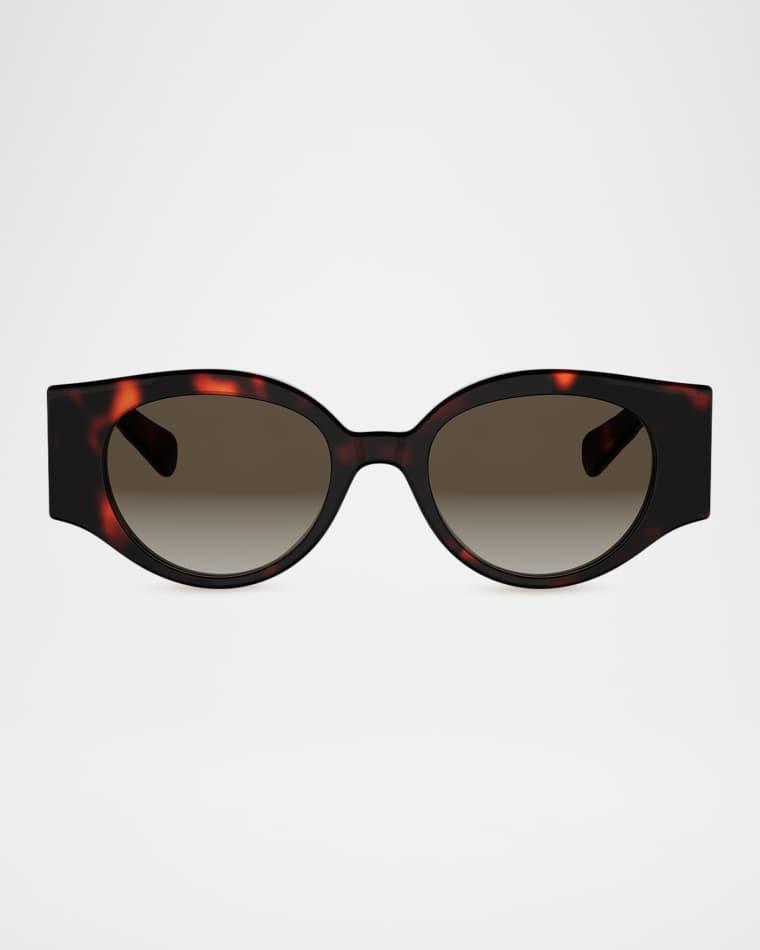 Triomphe Stamp 51mm Round Sunglasses by CELINE