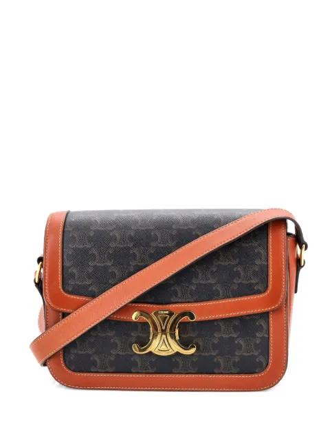 Triomphe Triomphe Coated Canvas Medium shoulder bag by CELINE 