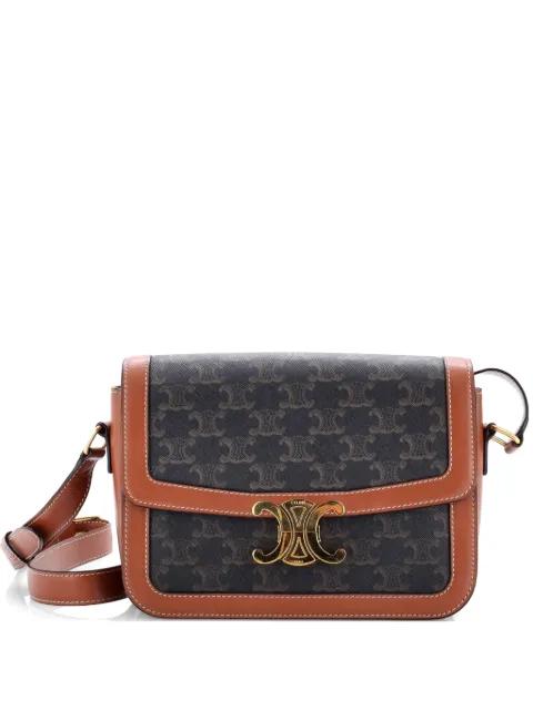 Triomphe Triomphe Coated Canvas Medium shoulder bag by CELINE 