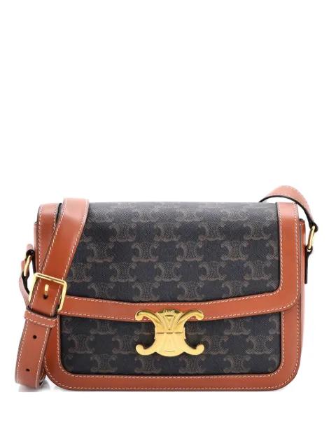 Triomphe Triomphe Coated Canvas Medium shoulder bag by CELINE 