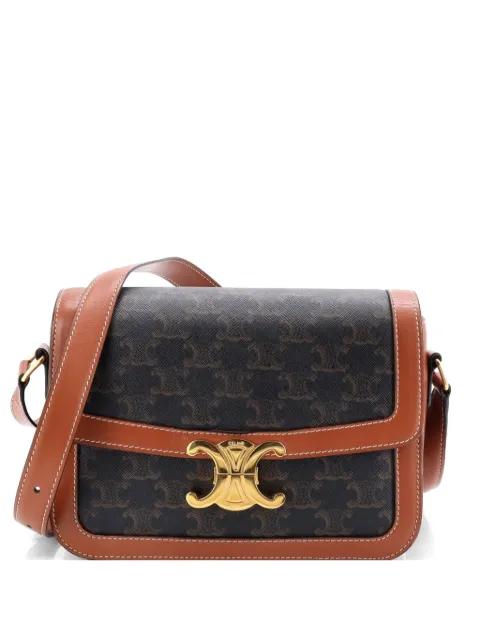 Triomphe Triomphe Coated Canvas Medium shoulder bag by CELINE 