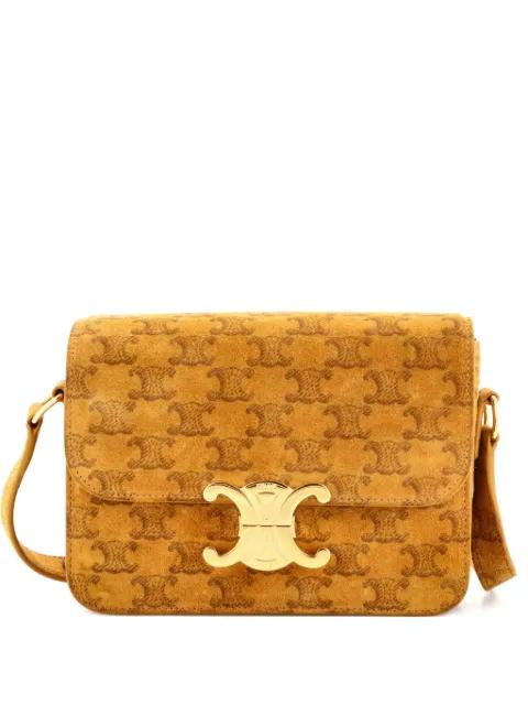 Triomphe Triomphe Suede Teen shoulder bag by CELINE 