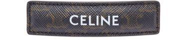Triomphe canvas hair clip in calfskin. steel and canvas by CELINE