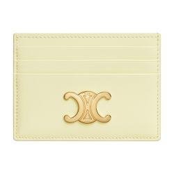 Triomphe card holder in shiny calfskin by CELINE