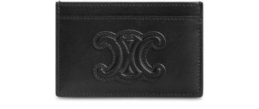 Triomphe card holder in shiny calfskin by CELINE