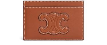 Triomphe card holder in smooth lambskin by CELINE