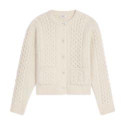 Triomphe cardigan in aran wool by CELINE