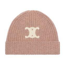 Triomphe cloche bucket hat in seamless cashmere by CELINE