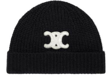 Triomphe cloche bucket hat in seamless cashmere by CELINE