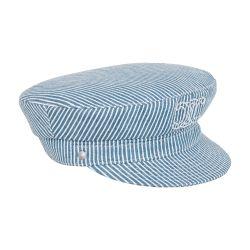 Triomphe sailor cap in cotton hickory by CELINE