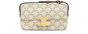 Triomphe shoulder bag in Triomphe canvas and calfskin by CELINE