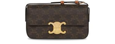 Triomphe shoulder bag in Triomphe canvas and calfskin by CELINE