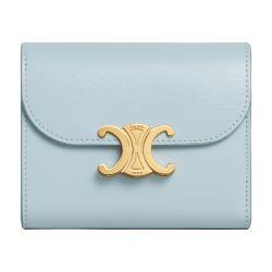 Triomphe small flap in shiny calfskin wallet by CELINE