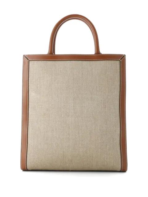Vertical Cabas Printed Canvas and Leather Small tote bag by CELINE 