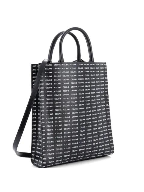 Vertical Cabas Tote All Over Logo Print Leather Small satchel by CELINE 