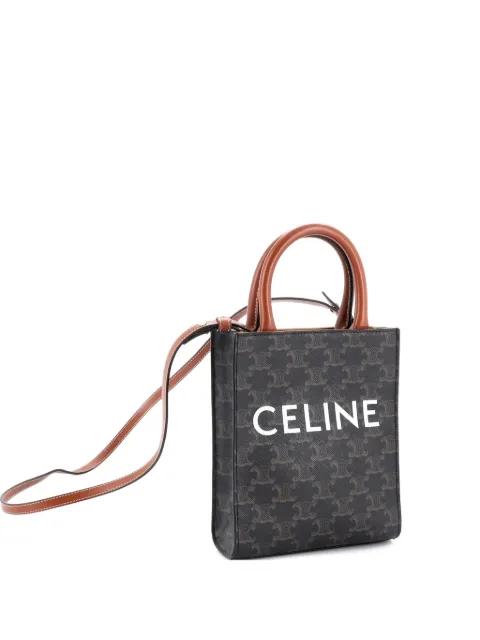 Vertical Cabas Tote Triomphe Coated Canvas Mini satchel by CELINE Vertical Cabas Tote Triomphe Coated Canvas Mini satchel by CELINE