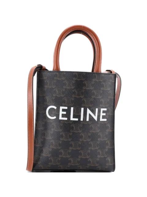 Vertical Cabas Tote Triomphe Coated Canvas Mini satchel by CELINE 
