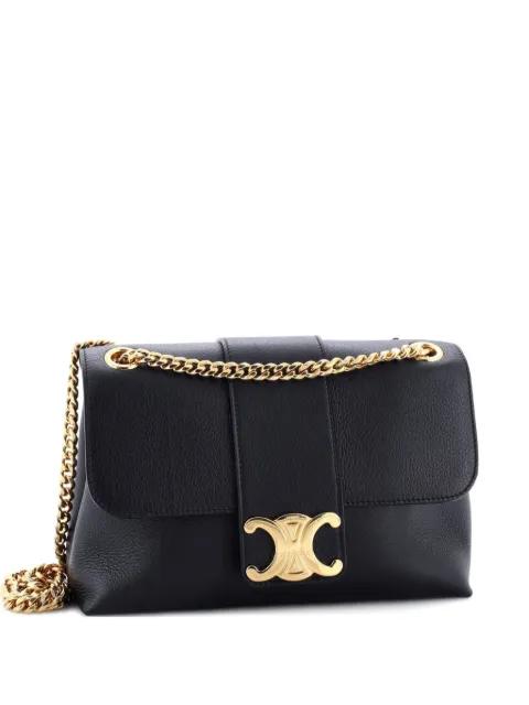 Victoire Flap Leather Medium shoulder bag by CELINE 