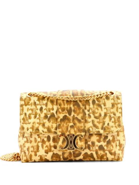 Victoire Flap Printed Triomphe Coated Canvas Medium shoulder bag by CELINE 