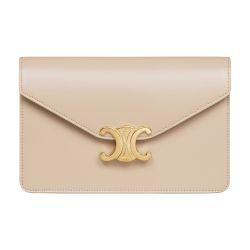 Wallet on chain Triomphe in shiny calfskin by CELINE