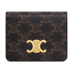 Zipped card holder Triomphe canvas by CELINE