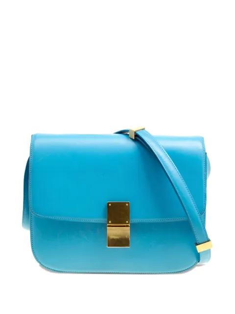 leather flap shoulder bag by CELINE 