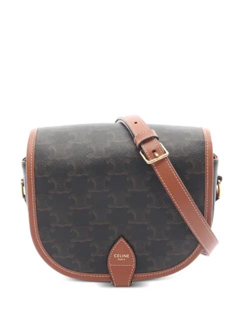 medium Folco Triomphe-canvas cross body bag by CELINE 