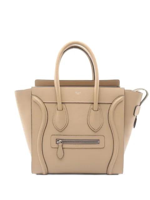 micro Luggage leather tote bag by CELINE 