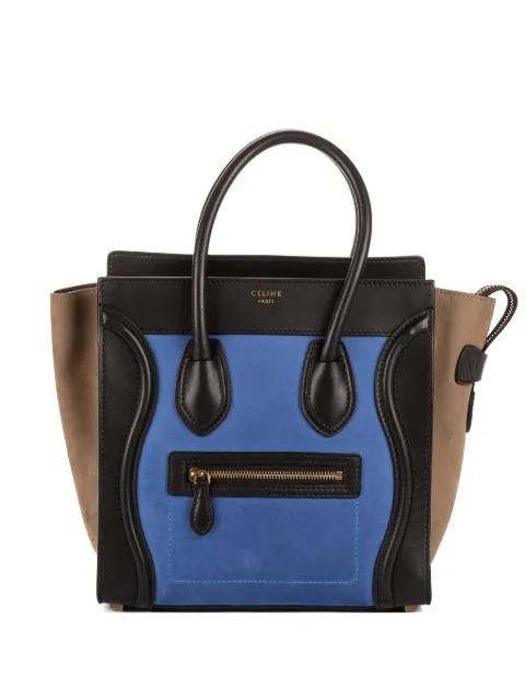 micro Luggage tri-color calfskin tote bag by CELINE 