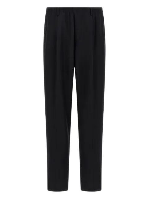 elastic-waistband pleat trousers by CELLAR DOOR