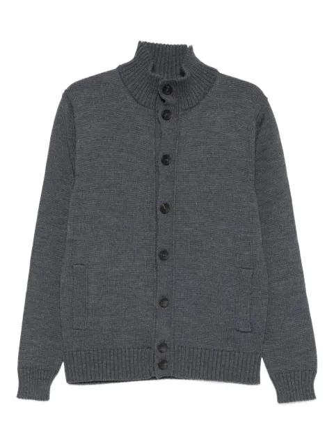 buttoned funnel-neck cardigan by CENERE GB