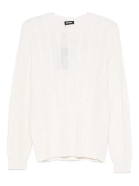 cable-knit wool sweater by CENERE GB
