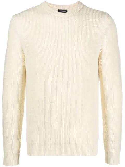 chunky-knit wool jumper by CENERE GB